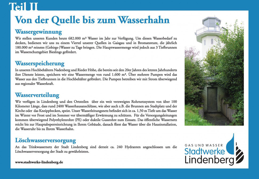 Stadtwerke Lindenberg: Regionales Wasser – zuverlässig bis zum Wasserhahn