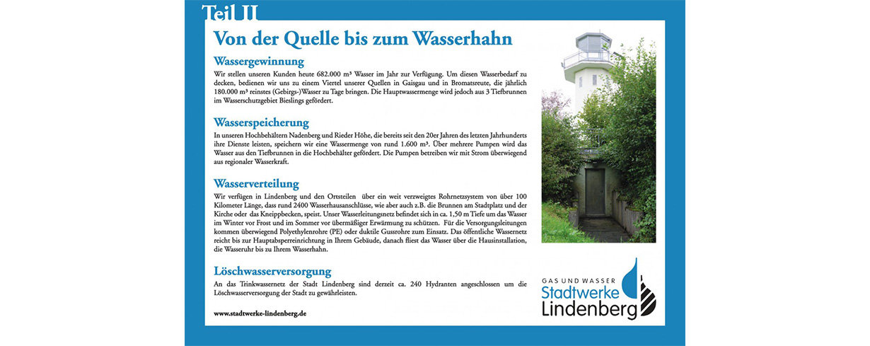 Stadtwerke Lindenberg: Regionales Wasser – zuverlässig bis zum Wasserhahn
